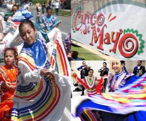 пазл Синко де Майо отмечается 5 мая в Мексике и Соединенных Штатов в честь 1862 Битва Пуэбла